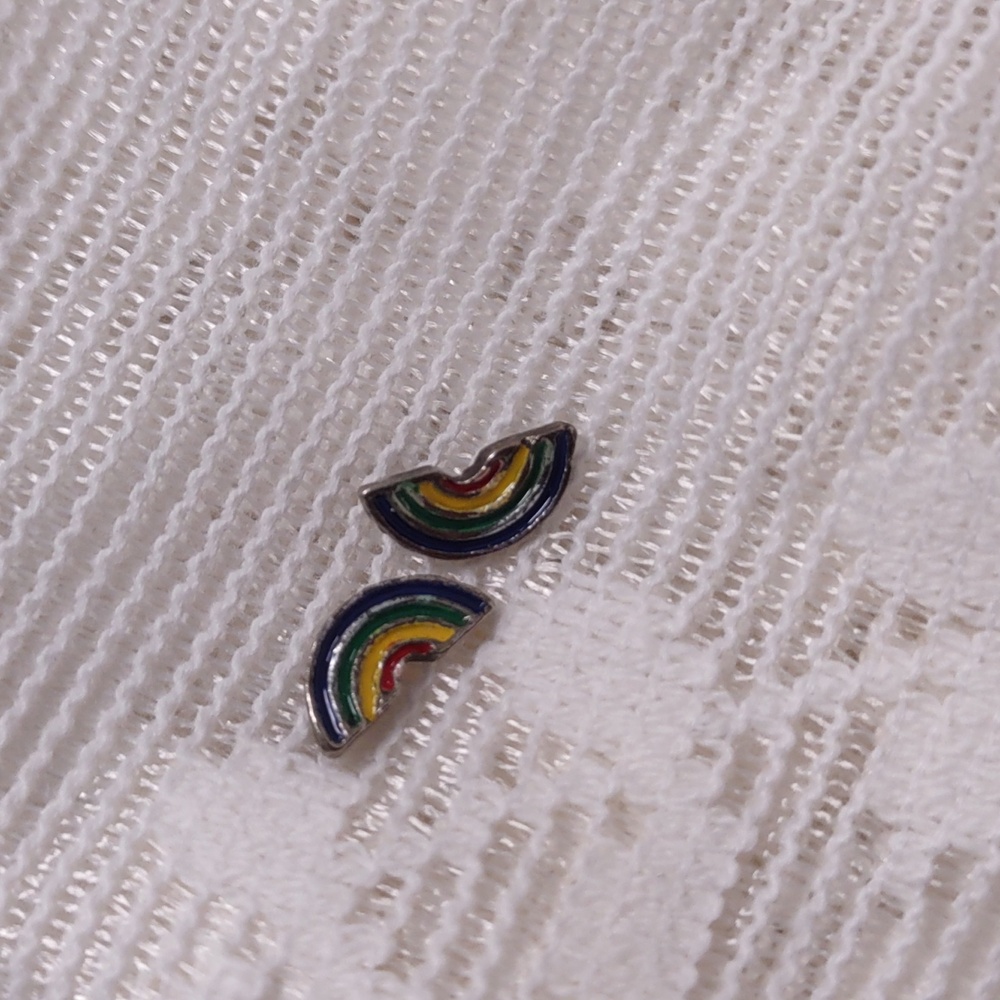 Rainbow stud earrings